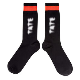 Tate black and orange socks